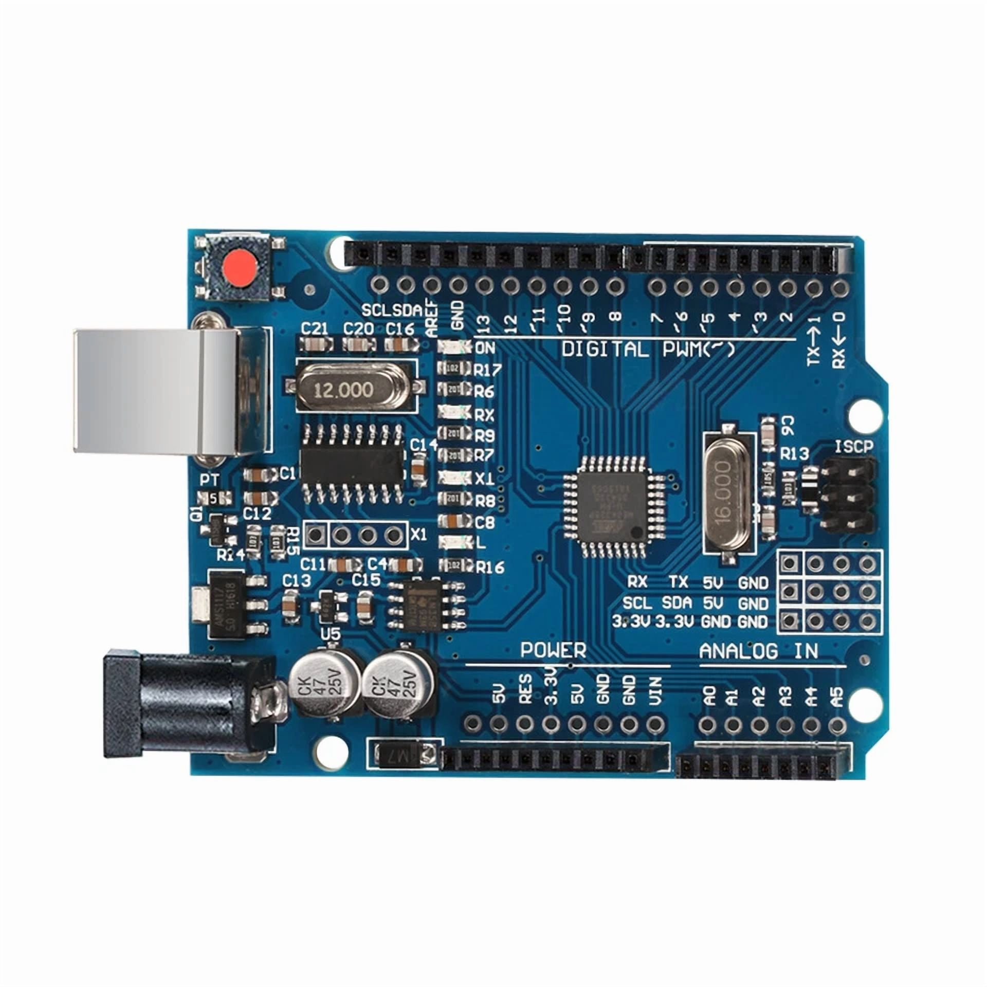 RHEA- Atmega328P Starter Kit W/ Leds Switches Resistors Cables Jumpers & Breadboard