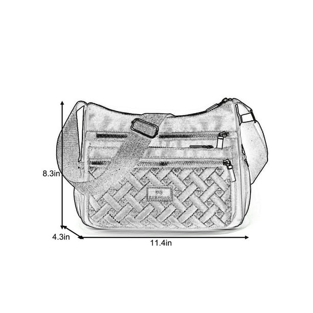 Innerwin Women Shoulder Bags Messenger Handbag Multi Pockets Nylon