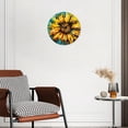 thumbnail image 2 of 12 Inch Wall Clock Battery Operated Silent Clock Decorative for Office, Kitchen, Outdoor, Living Room，Flowers and Butterflies Beautiful Drawing, 2 of 4