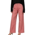 thumbnail image 4 of Tsivenald Womens Jeans High Waist Vertical Striped Print Button Fly Flared Leg Classic Five Pocket Denim Casual Pants, 4 of 6