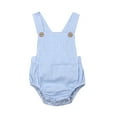 thumbnail image 4 of Nouveau-né Bébé Fille une Pièce Romper Rayure Vêtements d'Été Âge pour 0-3 Ans, 4 of 5