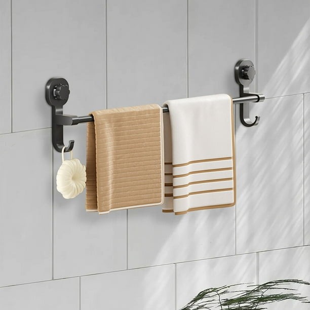 Toallero con ventosa resistente y sin perforaciones para baño, estante de pared para baño, estante de almacenamiento