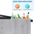 thumbnail image 5 of Dextrus 80 Quart Outdoor Portable Rolling Cooler Cart with Bottle Opener Drainage, Portable Beverage Rolling Cart with Handles & Lower Tray,on 360° Swivel Wheels,Grey, 5 of 5