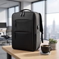 thumbnail image 3 of Men Business Laptop Backpack Travel Work Bag Multi Compartment External Charging Port Water Resistant Daily Commute Computer Bag, 3 of 5