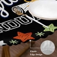 thumbnail image 3 of Black Graduation Round Tablecloth, Fitted Table Cover with Elastic for 36"-44" Round Tables, Colorful Star Table Cloth Outdoor Indoor Dinning Party Waterproof Tablecloths, 3 of 7