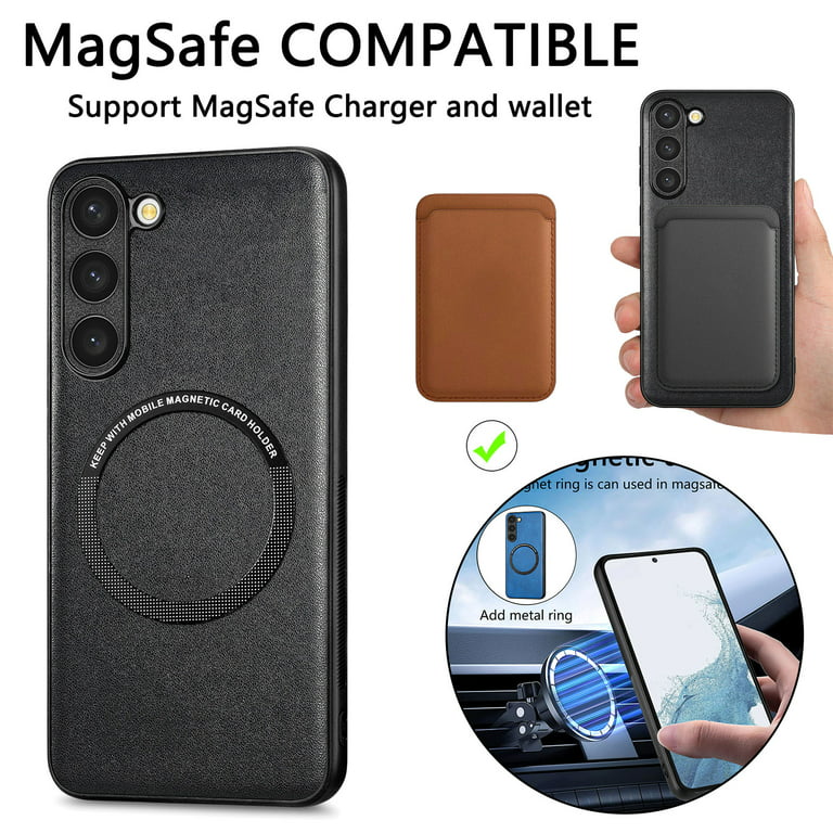 Feishell Fit for Samsung Galaxy A14 5G (6.6 inch) Case,Built in Magnets for  MagSafe Charger,Drop Protection Durable PU Leather Slim Lightweight