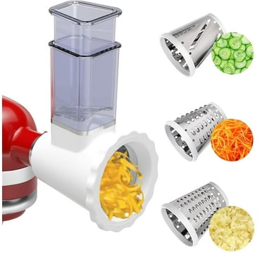 Slicer Shredder Attachment for KitchenAid Stand Mixer, Salad Machine with Vegetable Slicer, Salad Maker, Food Slicers Cheese Grater Attachments for Kitchenaid Mixer Dishwasher Safe