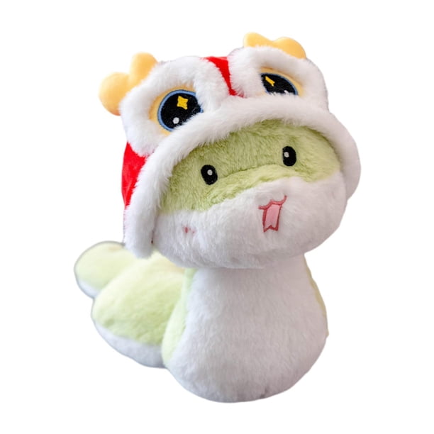 Lindos juguetes de felpa de la serpiente Decoración del hogar Lion Dance Sombrero para adultos Regalo 38 cm