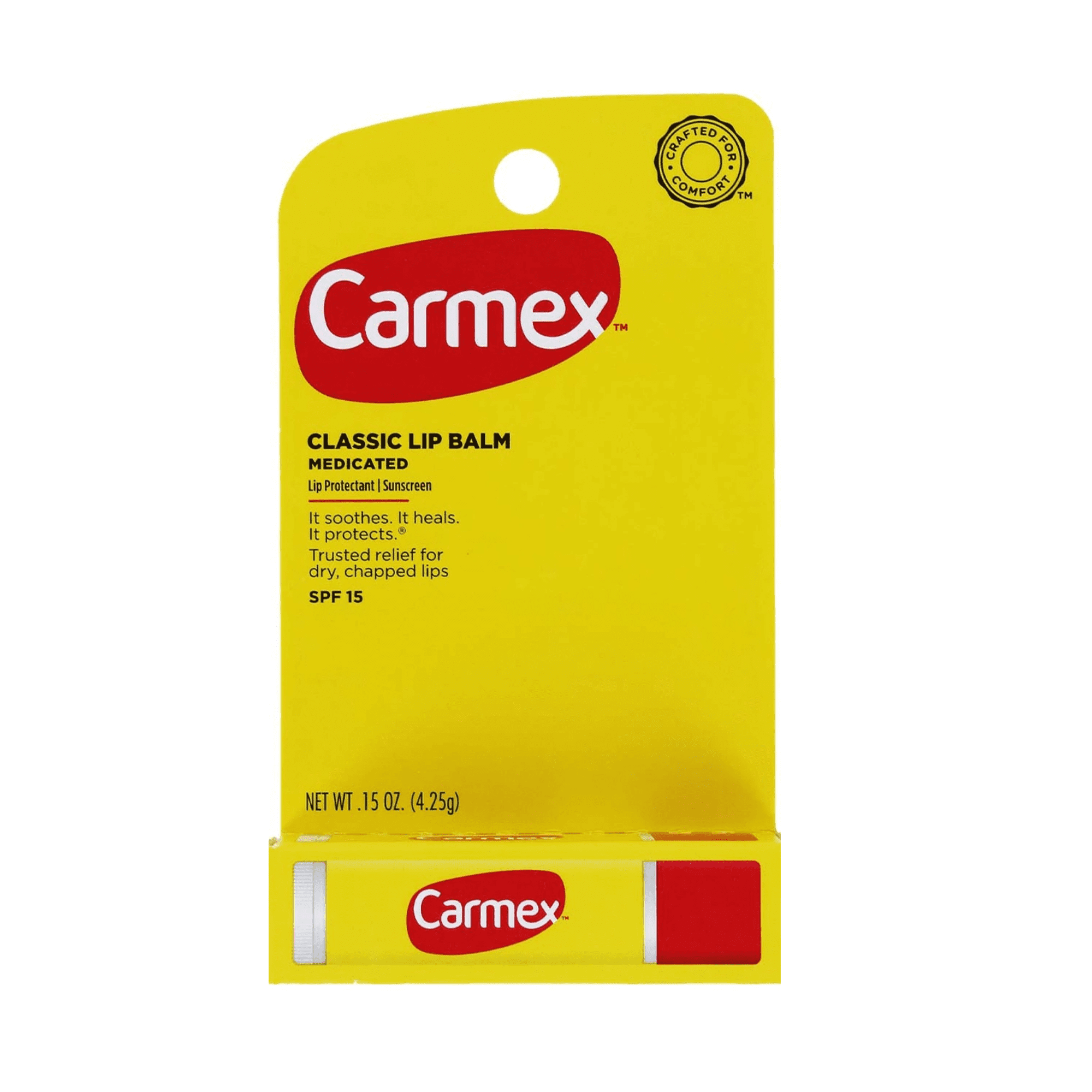 6 Pack Carmex Classic Medicated Lip Balm Stick, Original, SPF 15, 0.15 oz Bundle