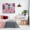 thumbnail image 2 of Stupell Industries Bee Our Guest Welcome Pun Purple Cottage Flowers, 48 x 36, Design by Emily Cromwell, 2 of 6