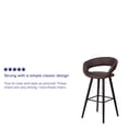 thumbnail image 5 of Flash Furniture 2 Pk. Brynn Series 29'' High Contemporary Cappuccino Wood Barstool in Brown Vinyl, 5 of 14