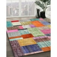 thumbnail image 2 of Ahgly Company Indoor Rectangle Contemporary Cherry Red Patchwork Area Rugs, 2' x 5', 2 of 6