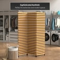 thumbnail image 2 of Oriental Furniture 6 ft. Tall Two Tone Natural Fiber Room Divider - 3 Panel, 2 of 7