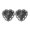 Black, variant on Women's Heart Rhinestones Nipple Covers Adhesive Pasties Raves Breast Petals