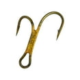 thumbnail image 4 of 20Pcs Double Fishing Hook High Carbon Steel Golden Barbed Hook Zander Fishhooks 2#, 4 of 9