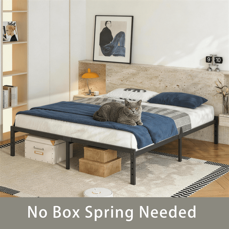 Auroral Zone 14" King Metal Platform Bed Frame, Noise Free photo 6