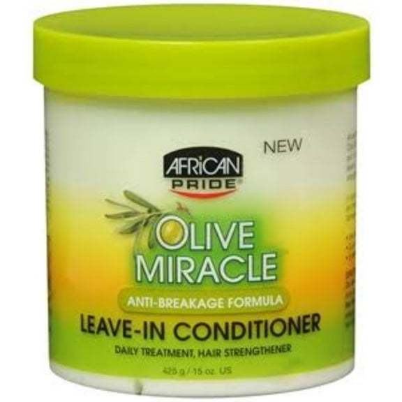African Pride Olive Miracle Leave-in Conditioner 15 oz (Pack of 2)