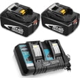 thumbnail image 2 of 2PACK Battery and Charger Replacement for Makita 18V Battery Lithium-ion BL1860B BL1850B BL1840B BL1830B BL1815 Dual Charger, 2 of 8