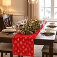 thumbnail image 4 of Merry Christmas Table Runner, Xmas Tree Table Decorations Backdrop for Home Kitchen Indoor Outdoor, Christmas Decorations, 70.86 x 12.99 in, Red, 4 of 6