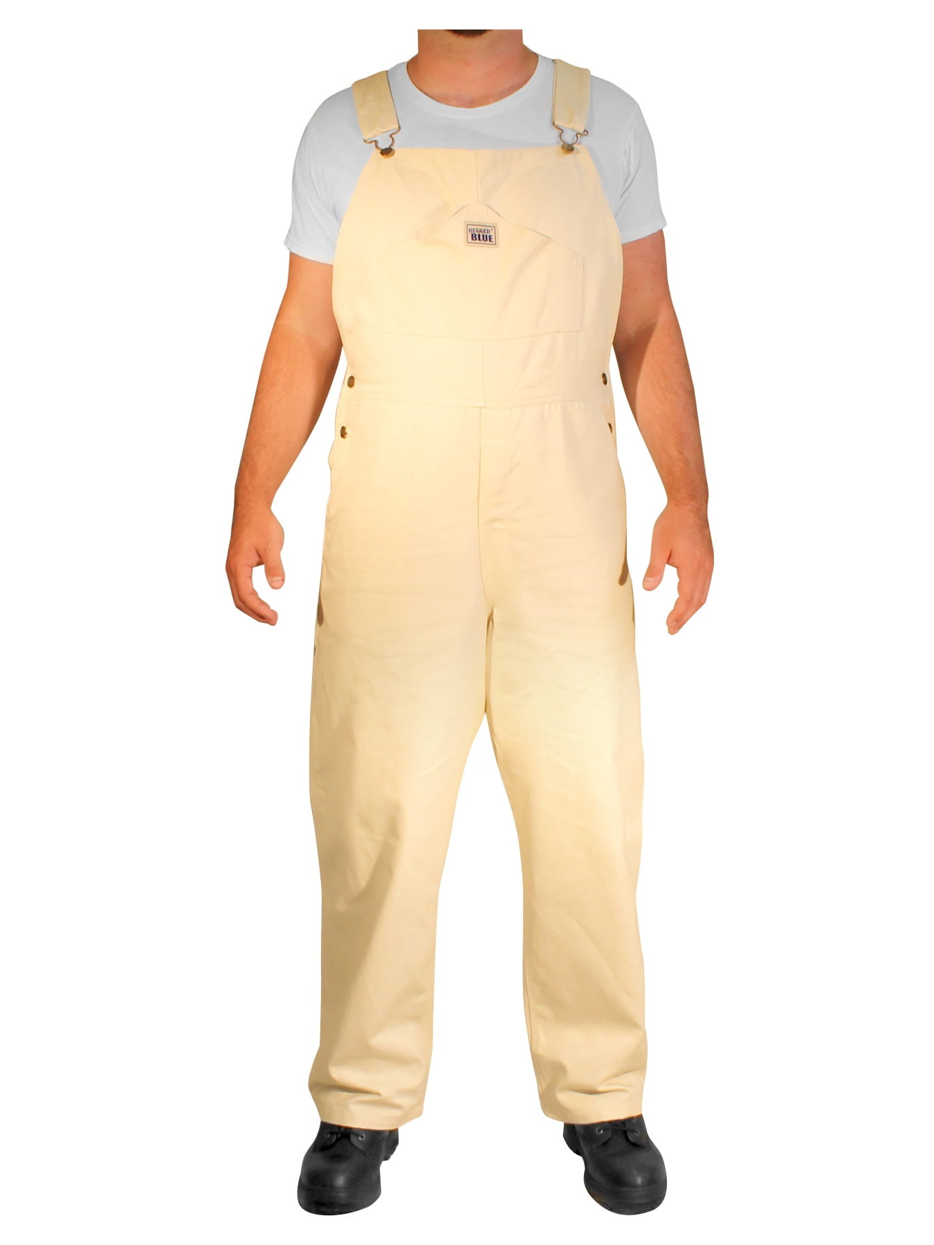 Rugged Blue Adult Men Workwear Painter Bib Overalls Natural 34x30
