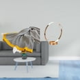 thumbnail image 2 of Manta De Punto A Rayas Para Decoración Del Hogar Y Sofá Cama De Dormitorio Con Soporte De Hierro Para Botellas De Vino Y Organizador De Metal Para Almacenar Bebidas Para Adultos., 2 of 8
