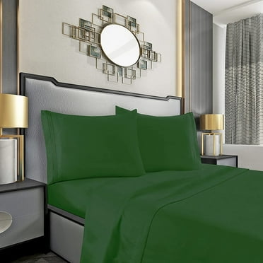 Elegant Comfort 1500 Series Soft 2pc PILLOW CASES, All Sizes and Colors, King Pillowcase Set, Hunter Green