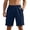 A-Navy739, variant on Men's Textured Drawstring Shorts Relaxed Fit Outdoor Daily Training Bermudas