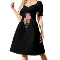 thumbnail image 1 of Vestido de manga corta con fondo floral Vestidos para fiesta de bodas vestidos para mujeres vestidos de dama para ocasiones especiales, 1 of 7