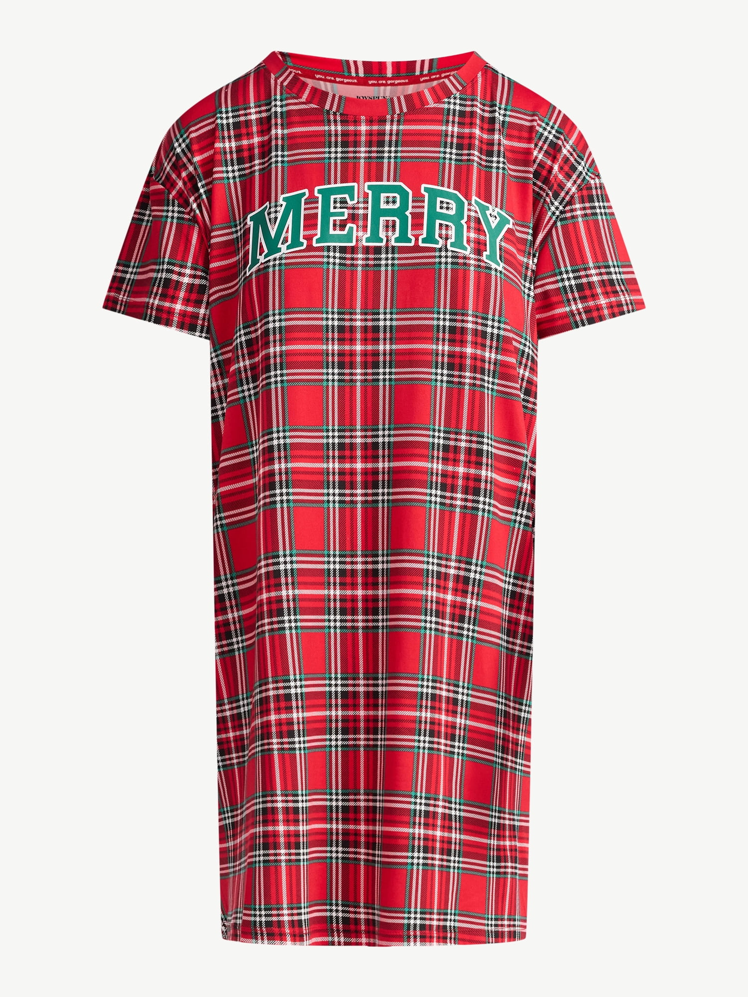Joyspun Women's Dreamy Soft Collection Sleepshirt with Short Sleeves, Sizes S/M-2X/3X