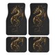 thumbnail image 1 of Balery Golden Dragon Tattoo Art Juego de 4 Alfombrillas para Auto, Revestimientos de Caucho Resistente, Diseño Antideslizante, 1 of 7
