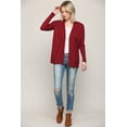 thumbnail image 5 of Made by Johnny Women's Women's Open Front Knit Cardigan M BURGUNDY, 5 of 6