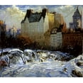 thumbnail image 2 of Goodwin, Arthur Clifton 17x15 Black Ornate Wood Framed with Double Matting Museum Art Print Titled - A View of the Plaza from Central Park, 2 of 4