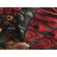 thumbnail image 4 of Ambesonne Leopard Print Quilted Bedspread Set 3 Pcs, Romantic Rose Lace, Queen Size, Red Sand Brown and Dark Grey, 4 of 5