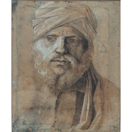 Uffizi Gallery - Bellini Giovanni Man With Turban 15Th Century Italy Tuscany Florence Uffizi Gallery Everett CollectionMondadori Portfolio Poster Print