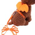 thumbnail image 2 of Flmtop Cute Solid Color Mini Wings Nylon Pet Harness Chest Strap Dog Cat Lead Leash Orange, 2 of 9