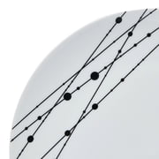 Studio Nova Linear Symphony 12 Piece Porcelain Dinnerware Set White