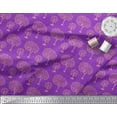 thumbnail image 3 of Soimoi Purple Rayon Fabric Leaves & Tree Print Sewing Fabric Yard 42 Inch Wide, 3 of 3