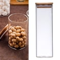 thumbnail image 4 of Tarro De Cristal Con Tapa De Bambú Almacenamiento De Alimentos 6,5X20cm 650ml+6,5X18cm 550ml, 4 of 9