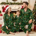 thumbnail image 6 of TAmten Family Christmas Pajamas Silk Satin Matching Christmas Pajamas for Family Button Shirt and Pants Silky Xmas Pjs Sets Holiday Jammies Christmas Pajamas for Family, 6 of 9