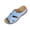 Summer Sandals # Sky Blue, variant on Plus Size Thick Sole Sandals for Women Open Toe Casual Slip On Slides Summer Cutout Stylish Beach Walking Sandal