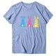 thumbnail image 5 of Blusa informal de manga corta con cuello redondo y estampado de Pascua para mujer Pompotops hfajkhk127895, 5 of 5