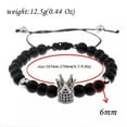 thumbnail image 3 of RSAMD Luxury Crown Natural Stone Matte Black Charm Men's Copper Bead Fashion Bracelets-L007-2, 3 of 3