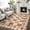 Brown, variant on Modern Runner Rug for Hallway 2x6 Checkered Easy Jute Rug with Non-Slip Backing, Stain-Resistant Kitchen Runner, Washable Geometric Indoor Outdoor Rug for Laundry Entryway, Black Brown