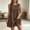 Brown, variant on Dinner Dress Breathable Regular Fit Conservative Dress with Pockets 2026 Summer Solid Color Sleeveless Crew Neck Ruffle Vacation Dresses Work for Party and Festival S-XXL