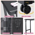 thumbnail image 5 of Portable Nail Art Table with LED Mirror, Bluetooth Speaker & Lockable Drawers, Folding Manicure Station with Telescopic Pole, Mobile Beauty Salon Table, Black, 5 of 11