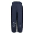 thumbnail image 4 of Lilgiuy Women Fashion Casual Printing Pocket Fold Loose Full Length Pants for Fishing Outdoor Activities, 4 of 4
