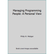 Managing Programming People: A Personal View, Used [Hardcover]