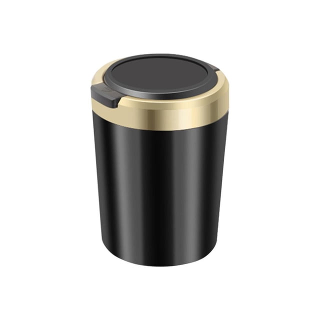 Feltree Car Ashtray Soot Prevention Open Lid Metal Inner Tank with LED Light Car Ashtray