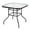 Dark Chocolate | Square, variant on Tcbosik Glass Dining Table with 1.8" Umbrella Hole, 31.5" Round Patio Table, Outdoor Bistro Table with Metal Frame for Balcony, Garden, Deck, Easy Assembly, Dark Chocolate