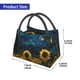 thumbnail image 2 of Easygdp Oil Starry Sky Sunflower Bolsa de Almuerzo Insulada Reutilizable, Bolsa de Mano y Bandolera para Oficina, Trabajo, Viajes, 2 of 6